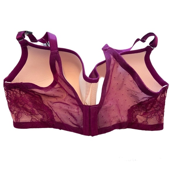 Torrid Full Coverage Balconette Bra 40DDD Lightly Lined Lace Back Smooth… - Picture 3 of 3